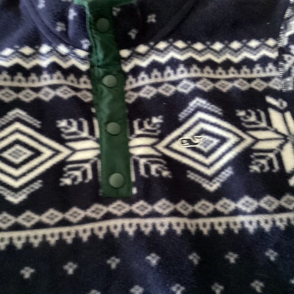 Vineyard vines boys size 16 fleece sweater snowflake theme - Picture 5 of 16